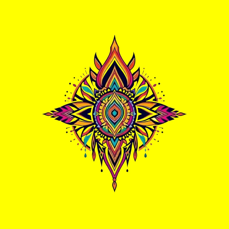 Vibrant Mandala Design Tapestry