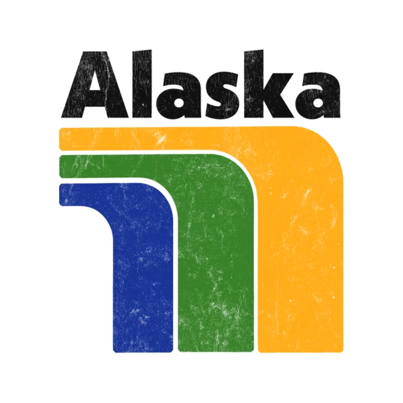 Alaska  Retro Style Design Tapestry
