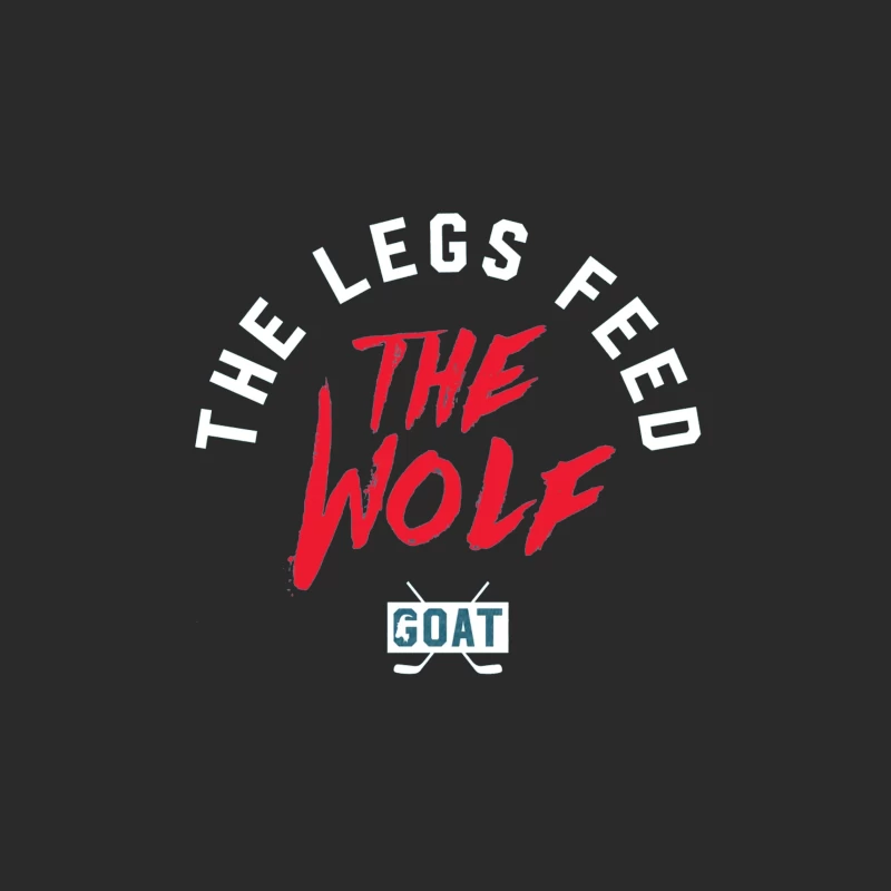 The Wolf and Goat Text Design with Minimalist Typography Baseball Cap