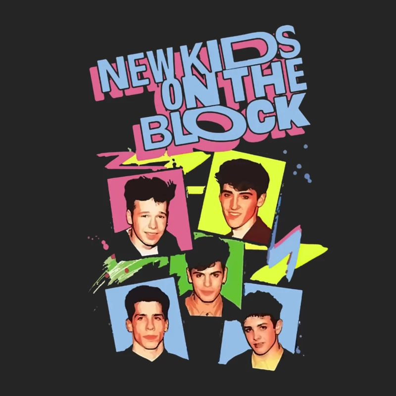 New Kids on the Block 90s Pop Group Vintage Photo Collection Male Pullover Sweatshirt