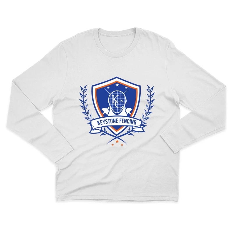 Keystone Fencing Sports Academy Shield Logo Male Long Sleeve T-Shirt