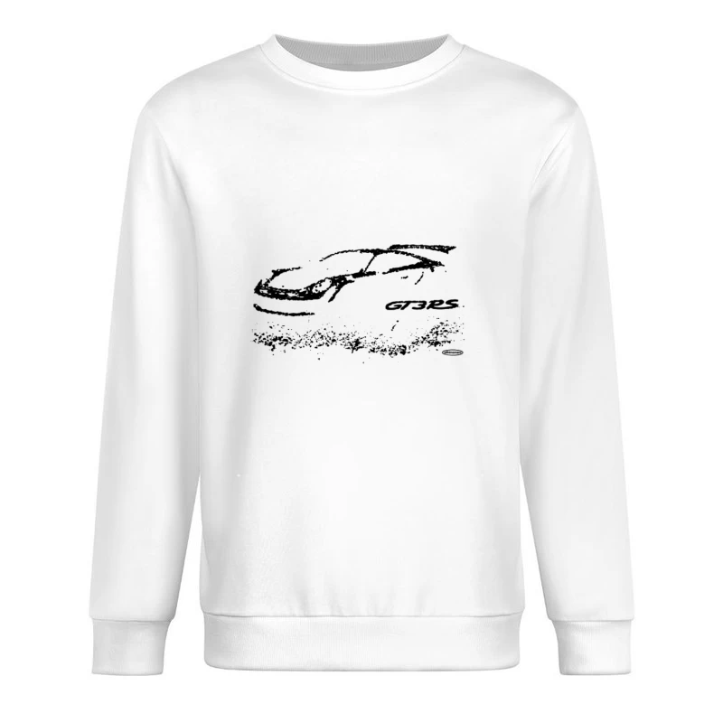 Illustrazione di auto da corsa con prato Felpa pullover Uomo