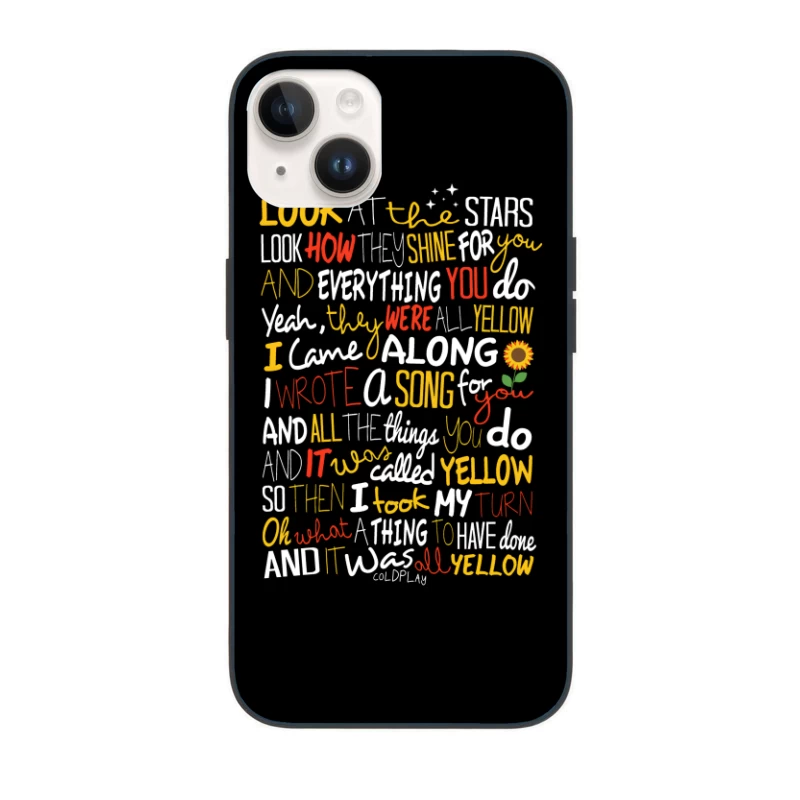 Colplay Lyrics Art iPhone Case