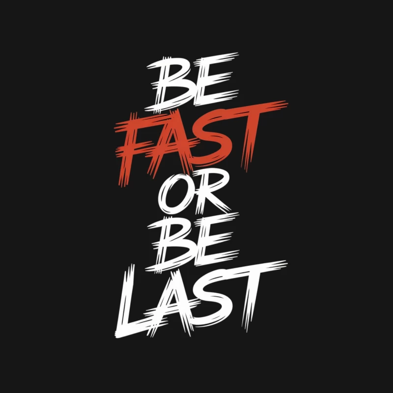 Fast Typography: Minimalist Red Text Design Female T-Shirt