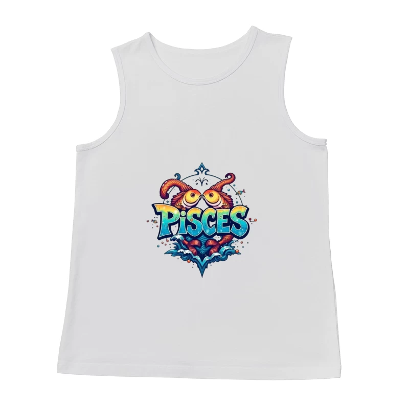 Pisces Zodiac Sign Illustration Male Tank Top
