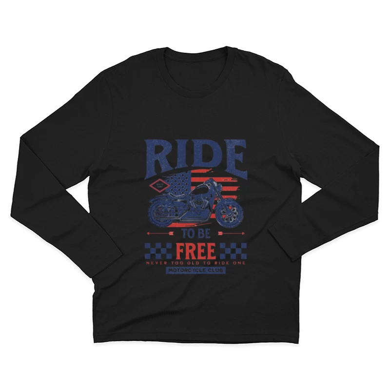 Motorrad Freiheit Ride Design Herren Langarm T-Shirt