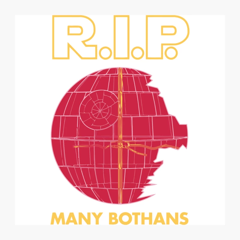 Star Wars Death Star R.I.P. Parody Graphic Pin