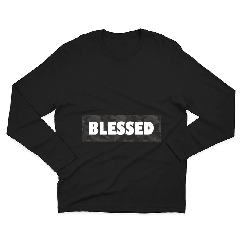 Blessed Camouflage Design Male Long Sleeve T-Shirt