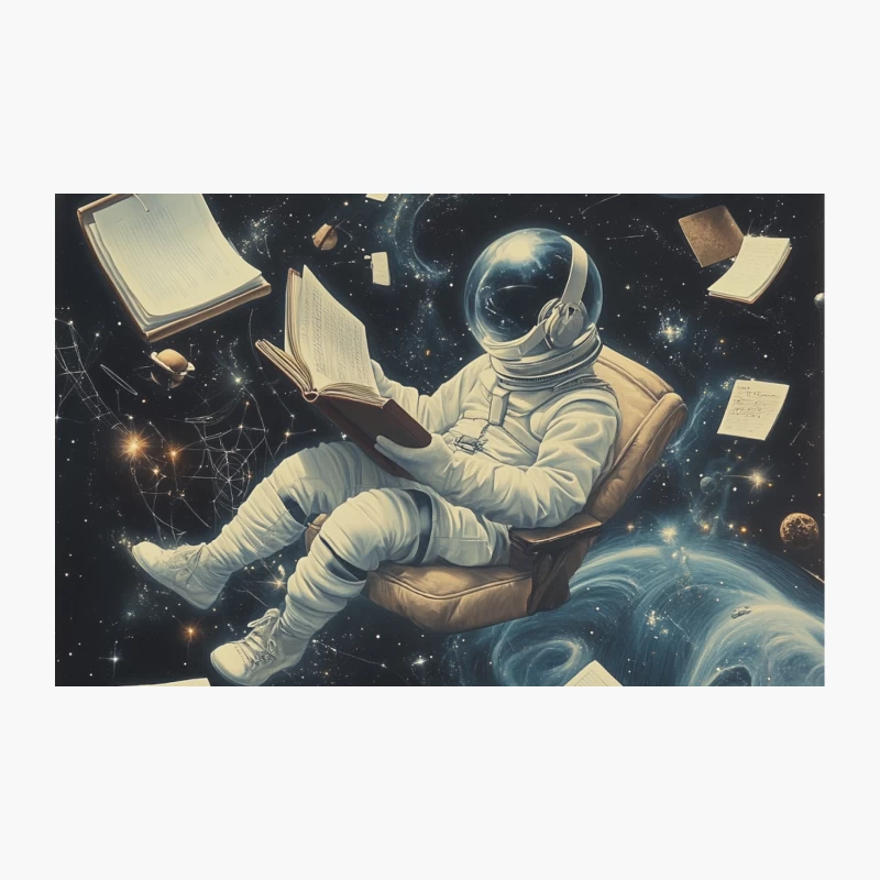 Cosmic Reader: An Astronaut's Literary Journey Through Space Travel Mug