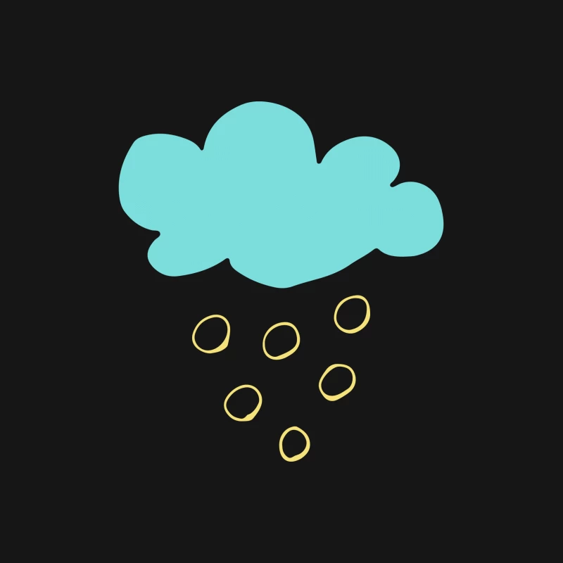 Nuage et Pluie Dessinés Femme T-Shirt