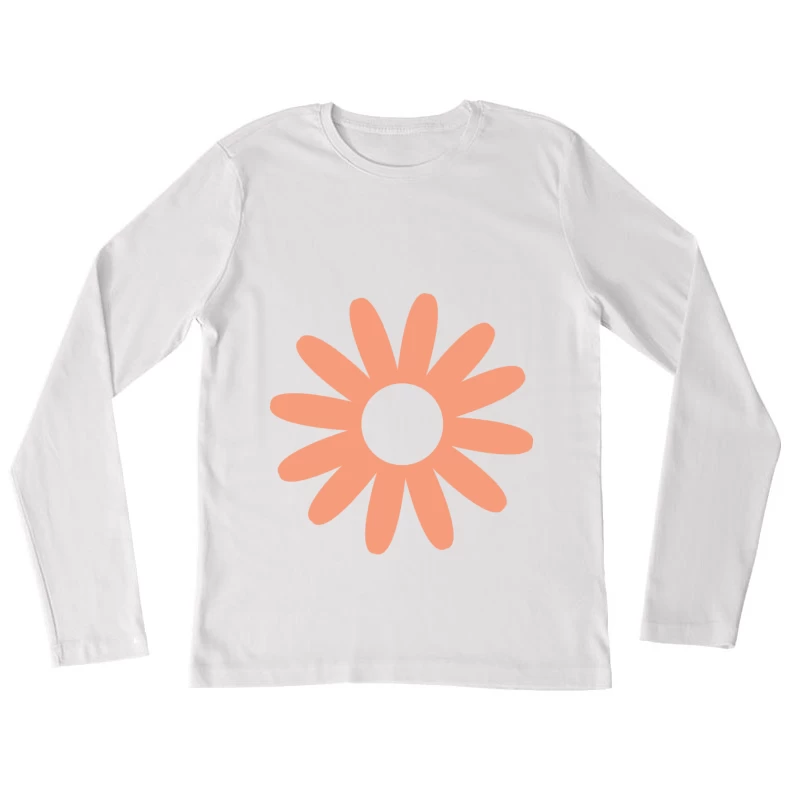 Designer graphique fleur orange Femme Manches Longues T-Shirt