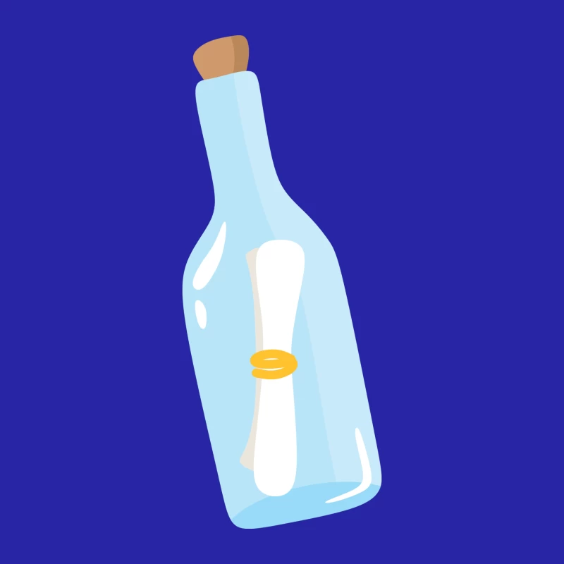 Bouteille avec message à l'intérieur Homme Débardeur