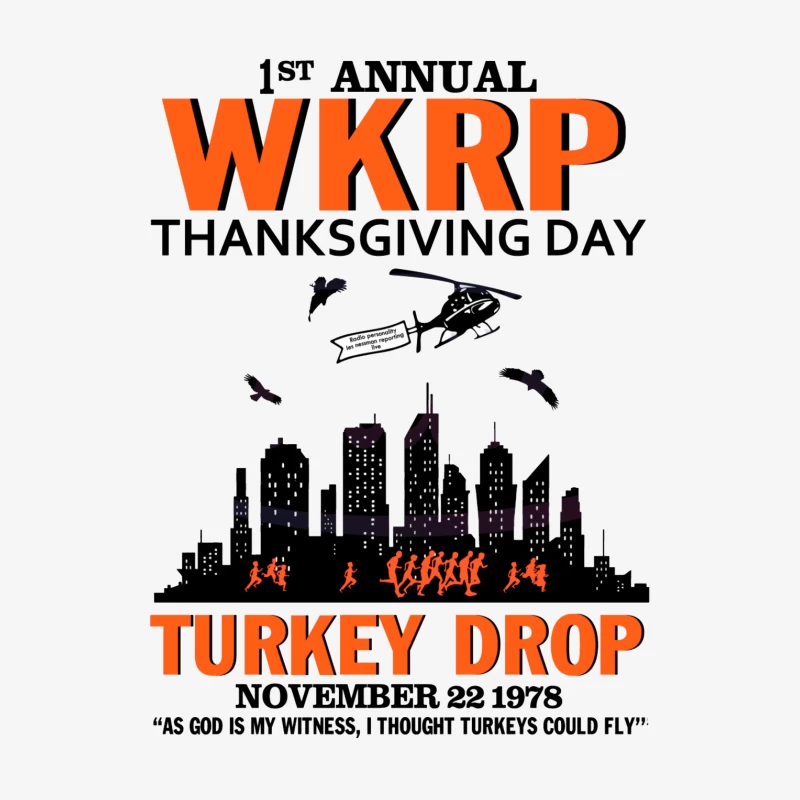 WKRP Turkey Drop Male Long Sleeve T-Shirt