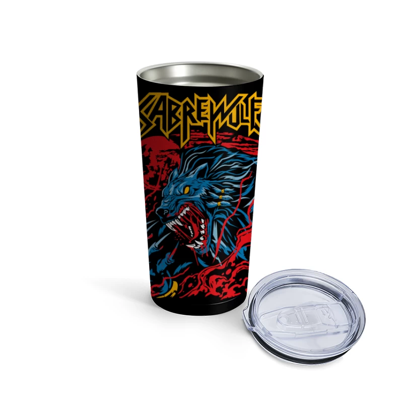 Sabrewulf Graphic Art Illustration Travel Mug