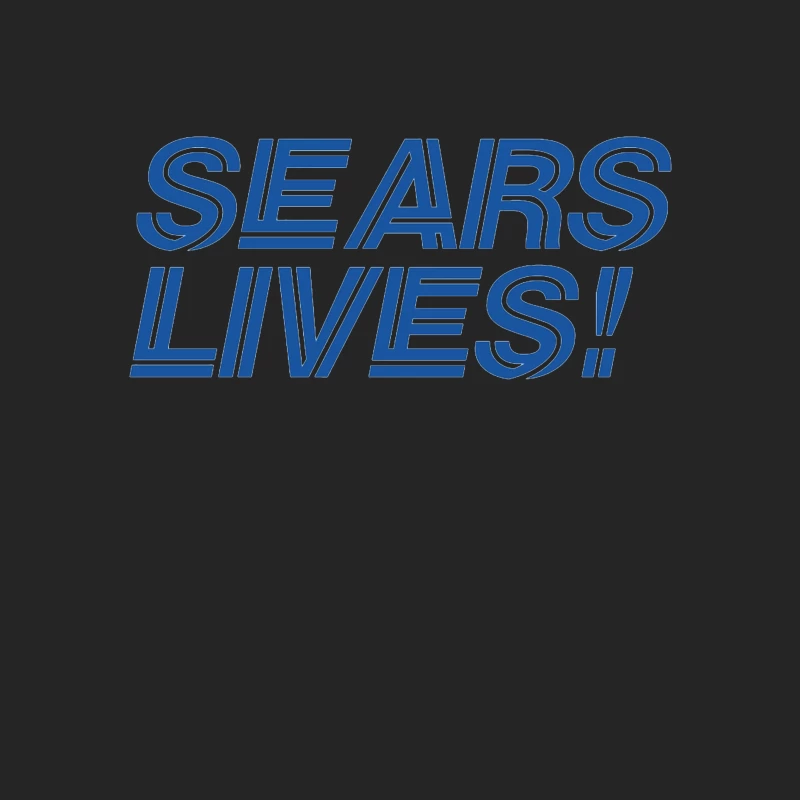 Sears Lives! Blue Text Logo Design Female Pullover Sweatshirt