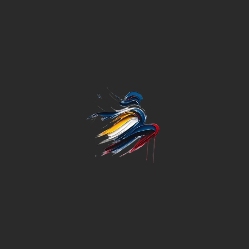 Abstract Colorful Silhouette in Motion Baseball Cap