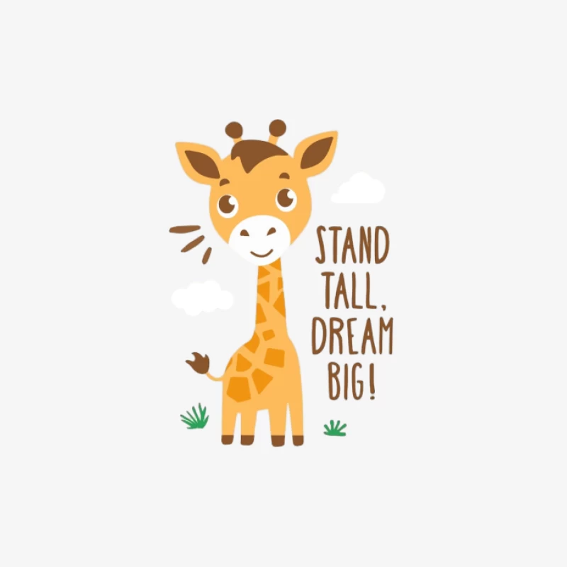 Steh hoch, träume groß mit einer niedlichen Giraffe Herren Pullover Sweatshirt