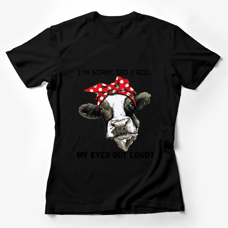 Vache Amusante avec Noeud Femme T-Shirt
