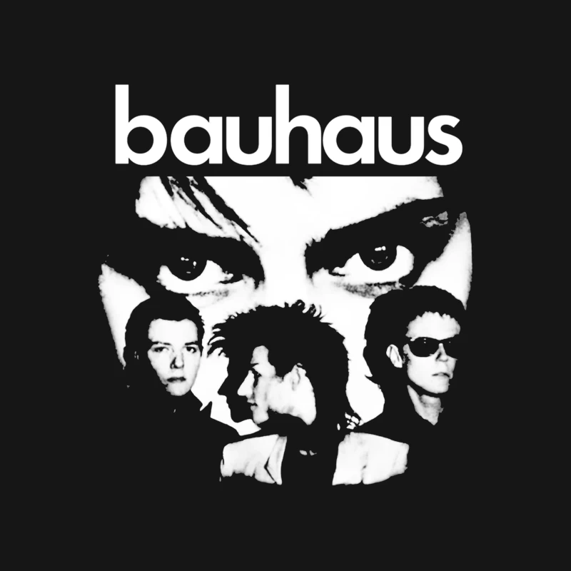 Abstract Bauhaus Portrait Sketch in Black and White Male T-Shirt