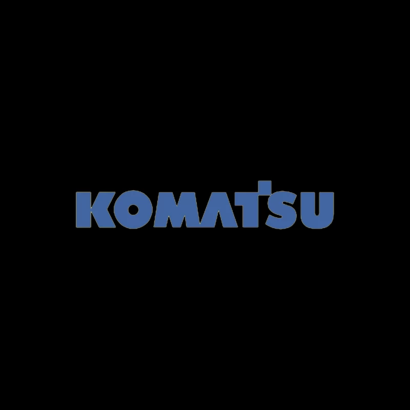 Komatsu Industrial Equipment Company Logo in Blue Throw Pillow