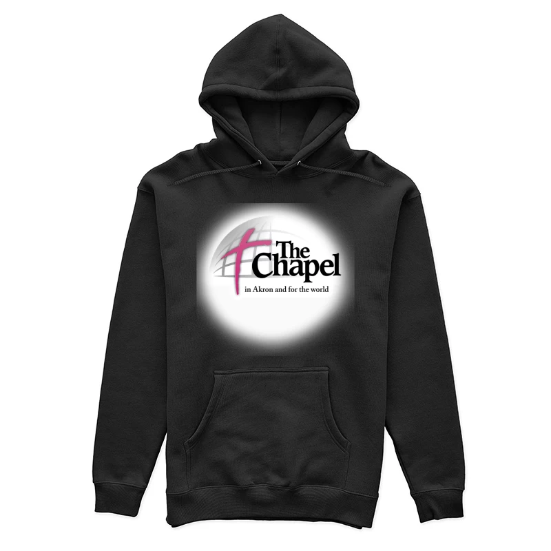 The Chapel Church Logo with Pink Cross - Akron Religious Organization Female Pullover Hoodie