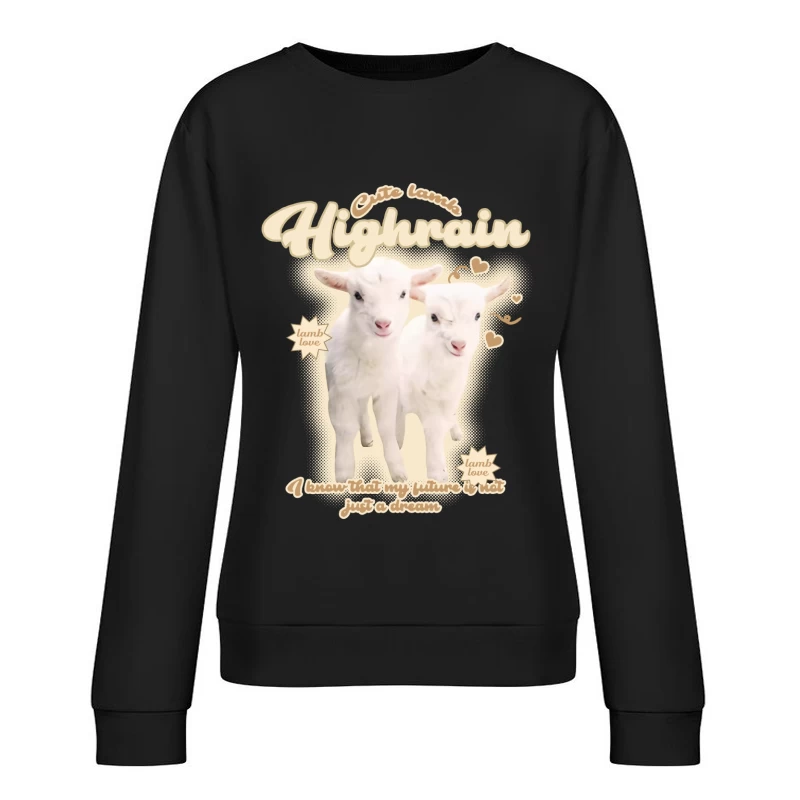 Süße Lämmer und Hoffnung Damen Pullover Sweatshirt