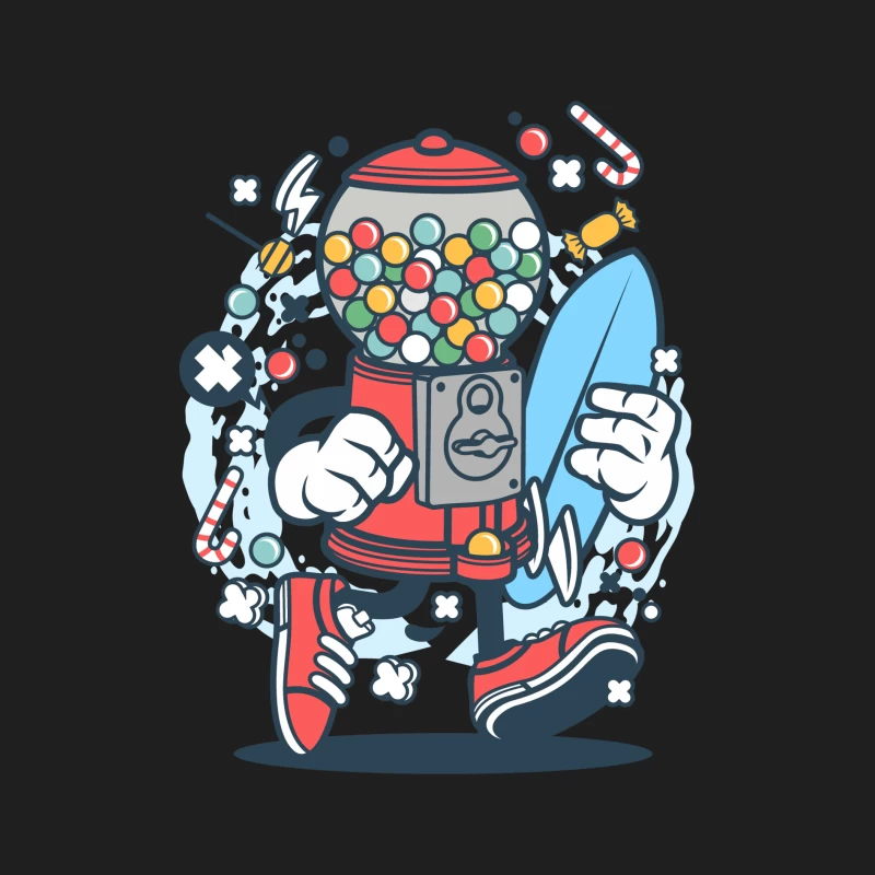Distributeur de bonbons avec planche de surf Homme Débardeur