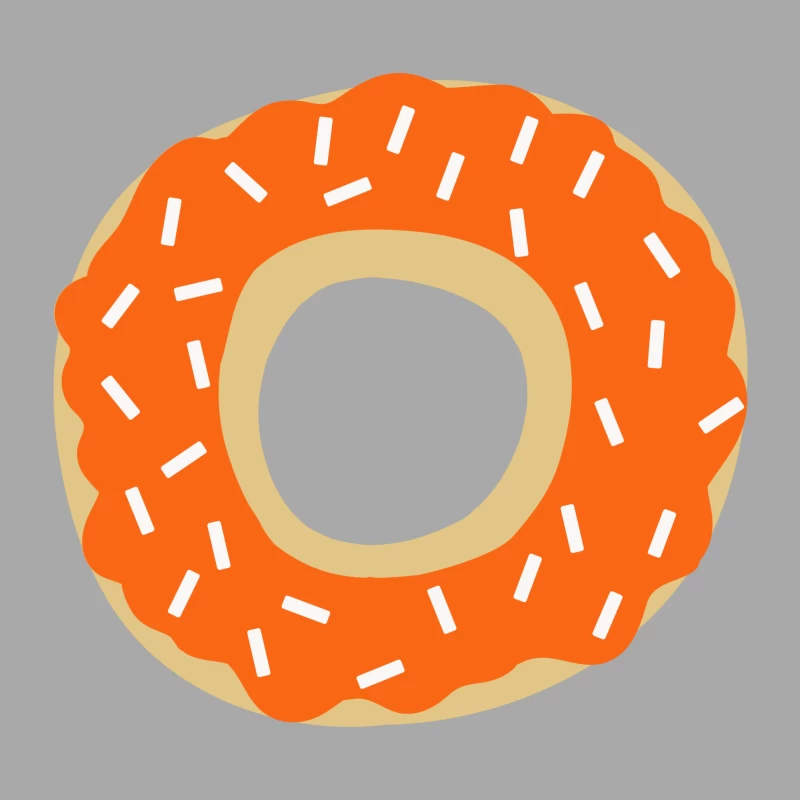 Beignet avec glaçage orange et vermicelles Homme Sweat à capuche