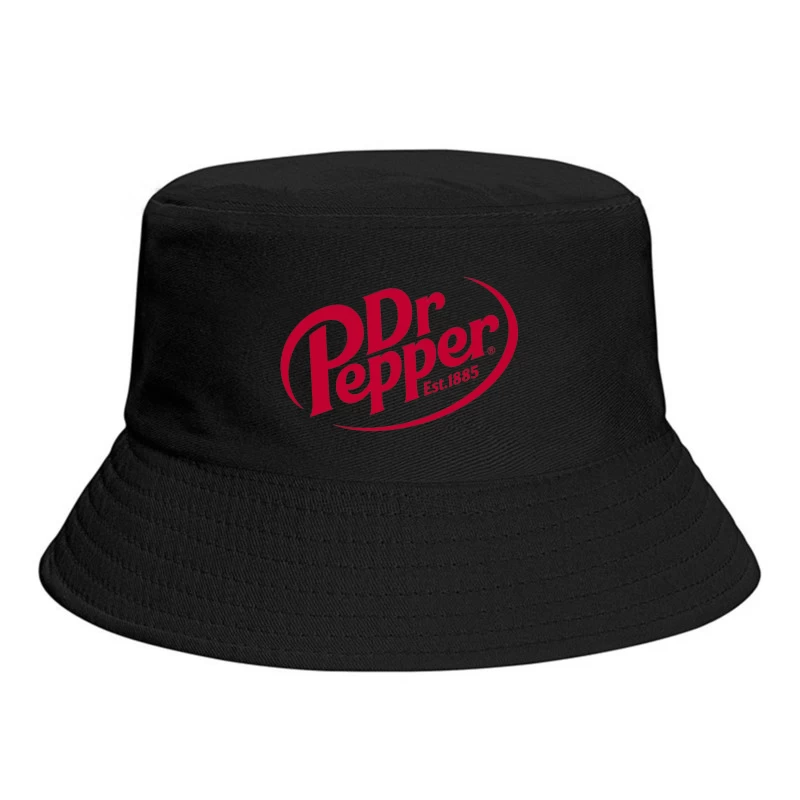 Dr Pepper Classic Red Logo Design - Established 1885 Bucket Hat