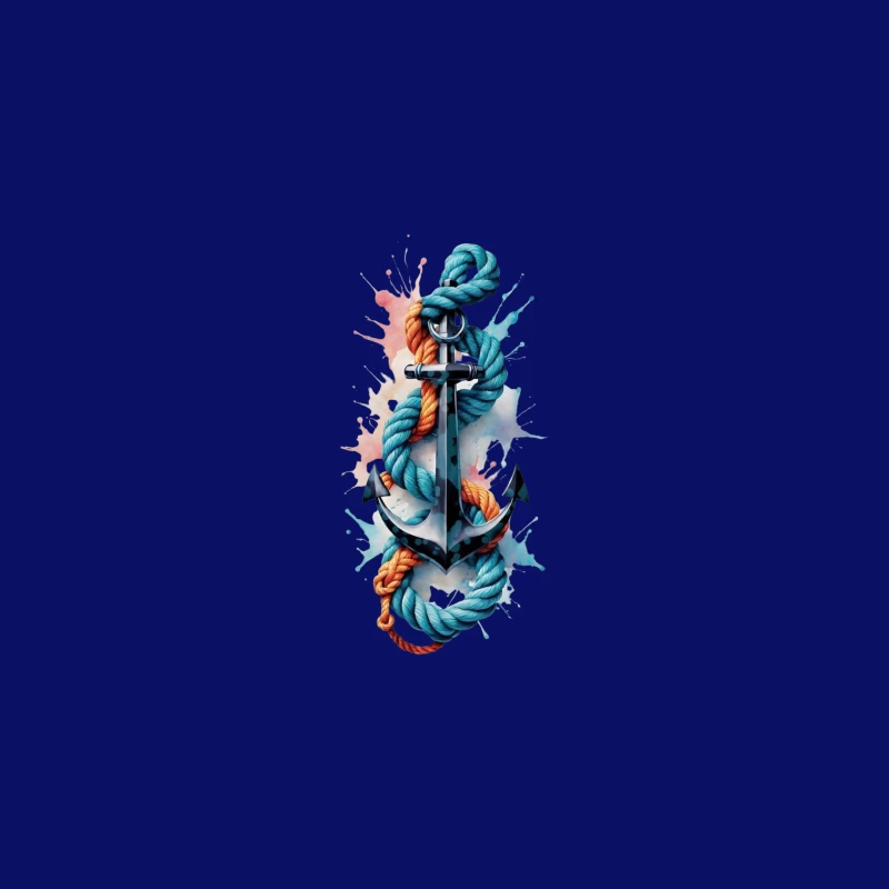 Anchor with Colorful Ropes Desk Mat