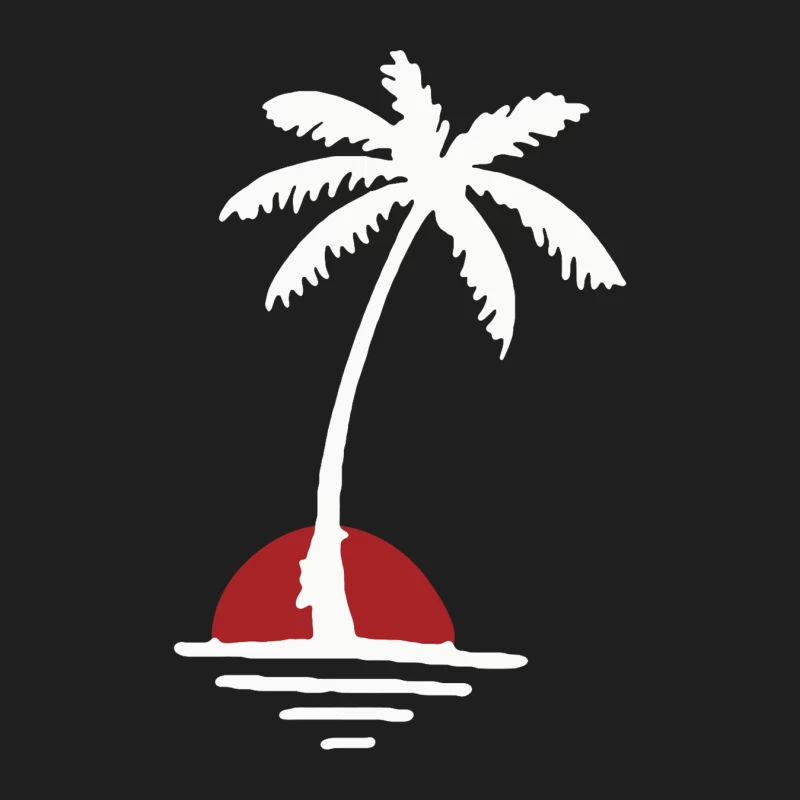 Palme bei Sonnenuntergang Herren Tanktops