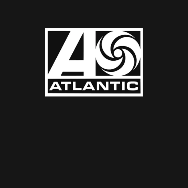 Atlantic Records: Iconic Music Label Logo in Black and White Female Long Sleeve T-Shirt