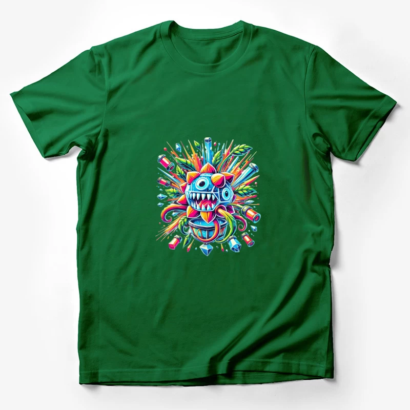 Vibrant Explosive Monster Graffiti Art Male T-Shirt