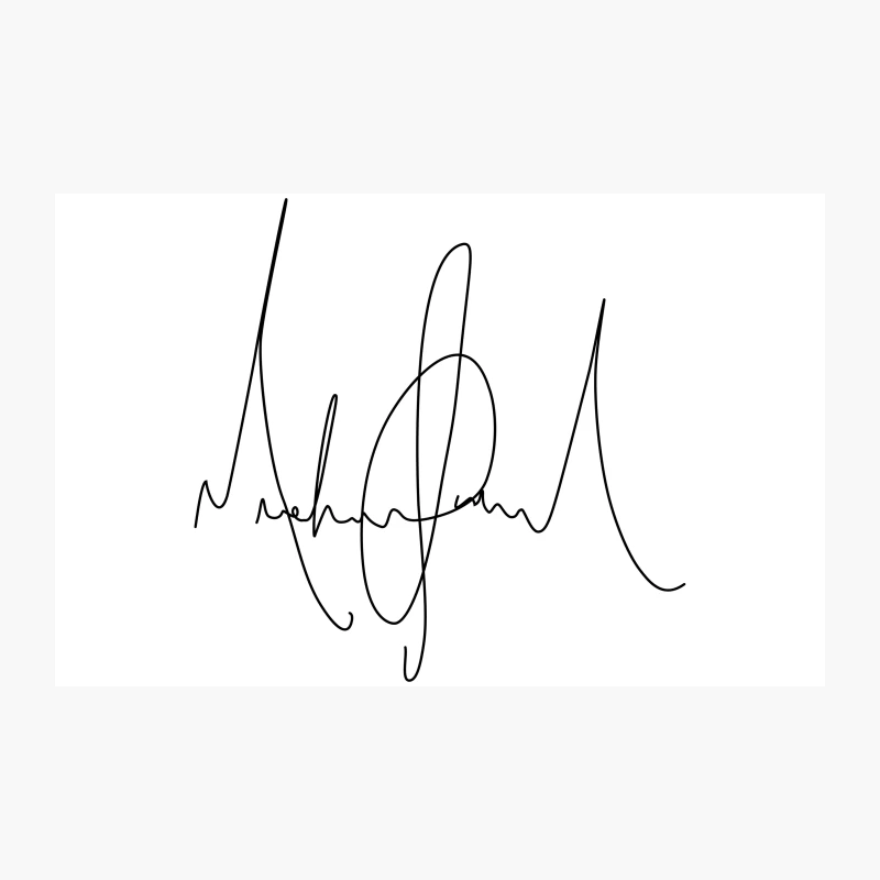 Artistic Handwritten Signature Scribble Travel Mug