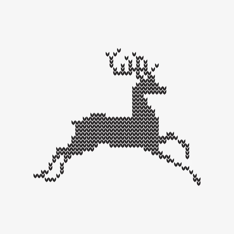 Motif de cerf en pixel art Femme Sweat-shirt à enfiler