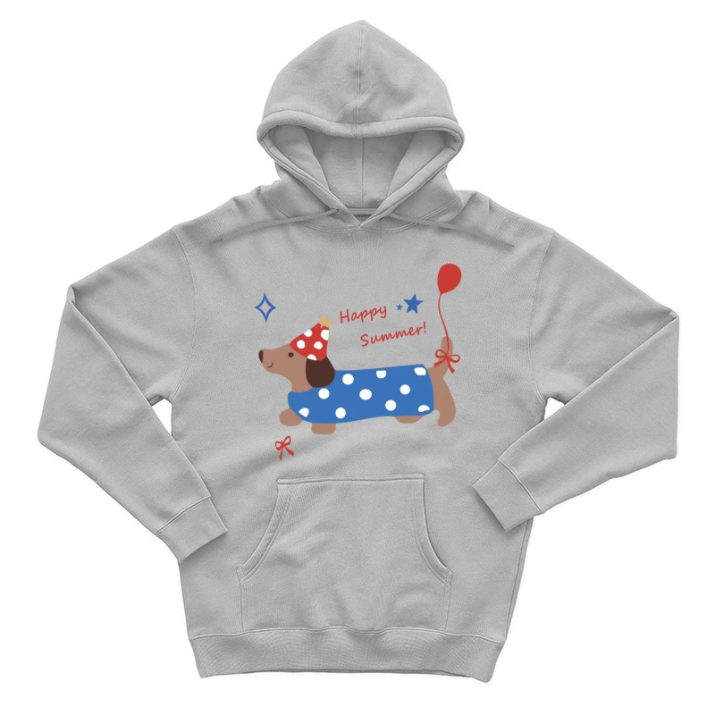Fröhlicher Hund feiert Sommer Herren Pullover Hoodie