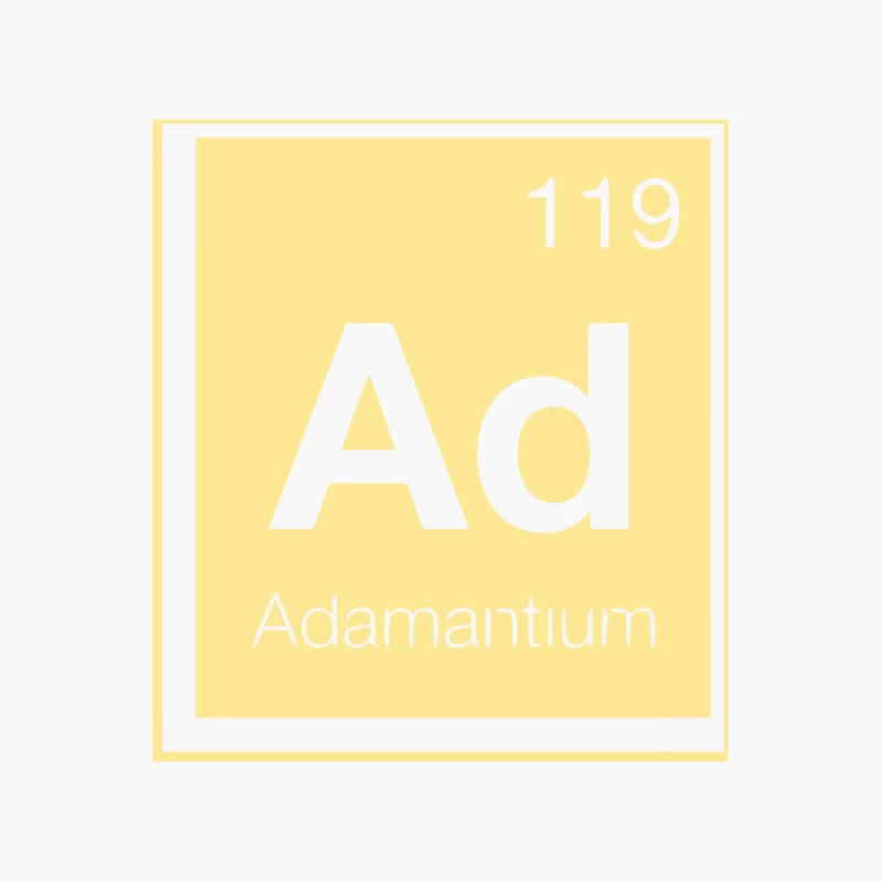 Fictional Chemical Element: Adamantium in Periodic Table Style Cotton Tote Bag