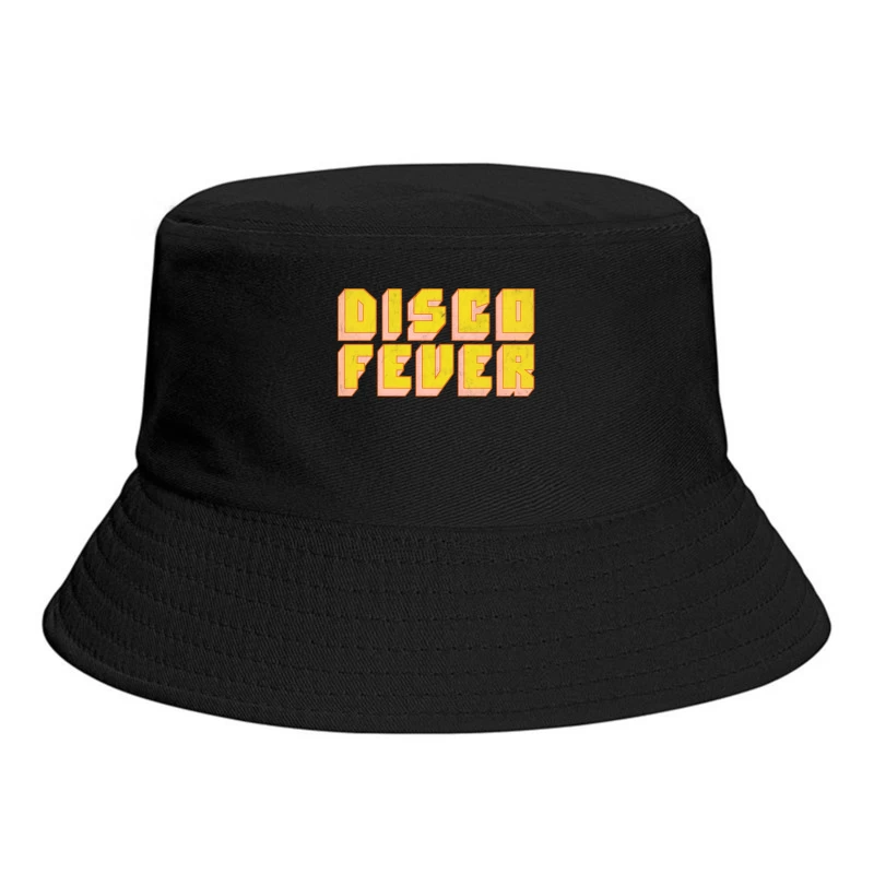 Disco Fever  Retro Style Typography Design Bucket Hat