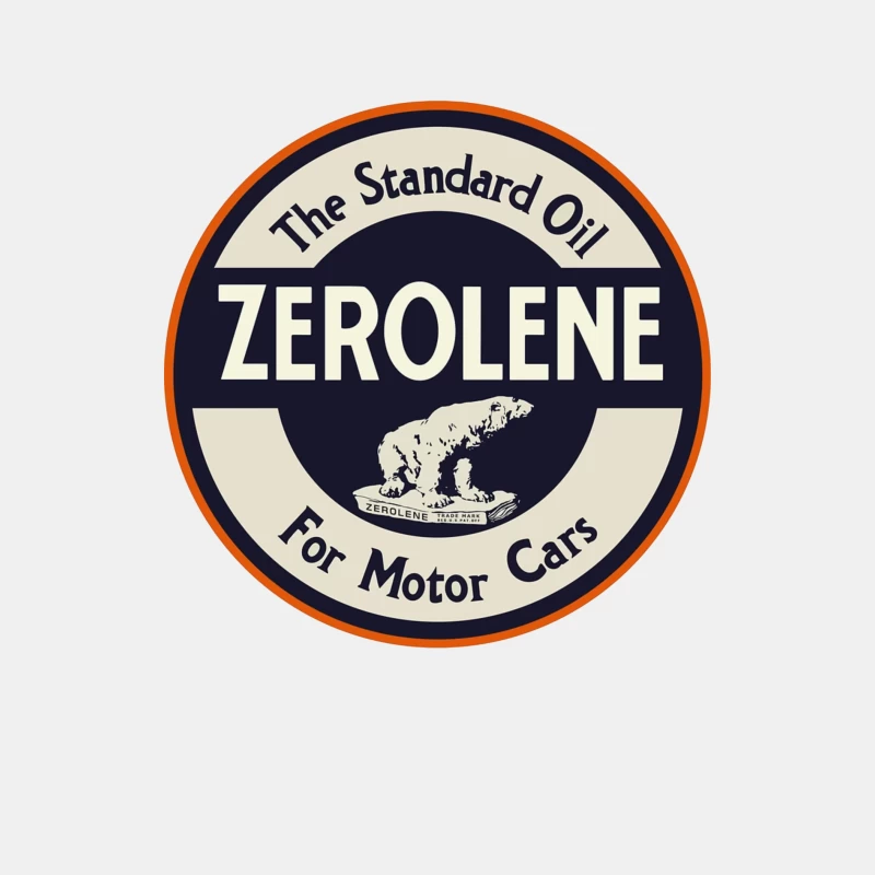 Vintage Standard Oil Zerolene Motor Car Advertisement with Polar Bear Logo Male Tank Top