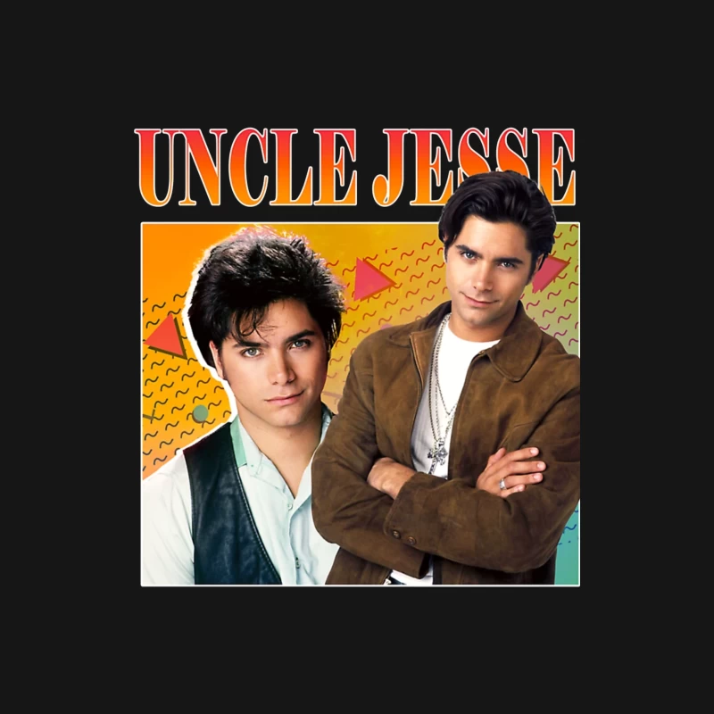 Retro TV Poster of Uncle Jesse from Full House 90s Series Male Long Sleeve T-Shirt