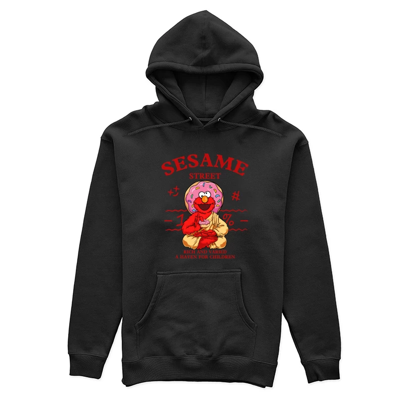 Elmo mit Donut-Mönch-Stil auf der Sesamstraße Damen Pullover Hoodie
