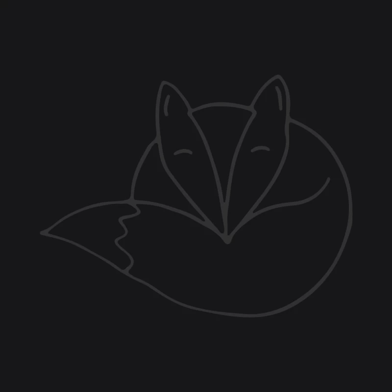 Illustration minimaliste de renard Homme Sweat à capuche
