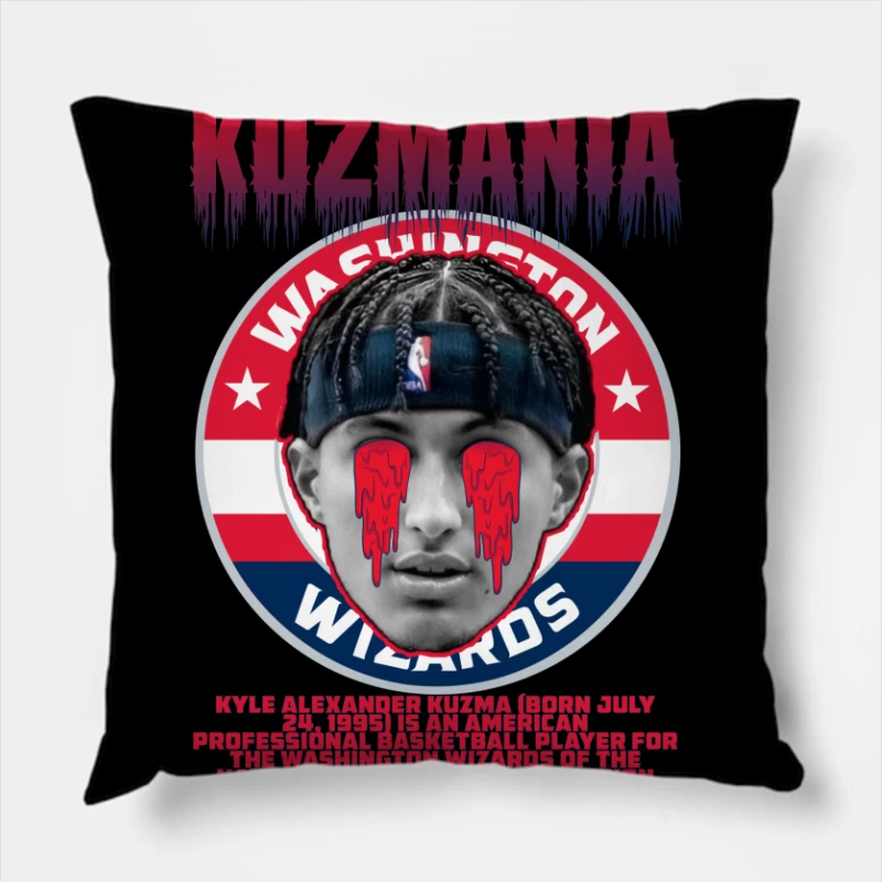 Kuzmania - Kyle Kuzma Artwork Throw Pillow