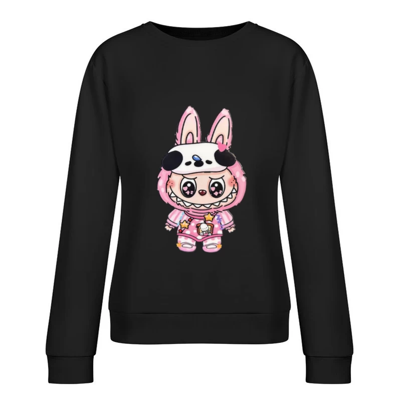 Niedliches Kaninchen-Maskottchen in Pastellfarben Damen Pullover Sweatshirt