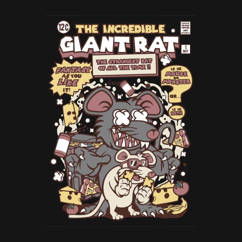 La Bande Dessinée du Rat Géant Inattendu Femme Manches Longues T-Shirt