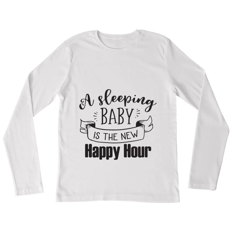 Le bonheur d'un bébé endormi Femme Manches Longues T-Shirt