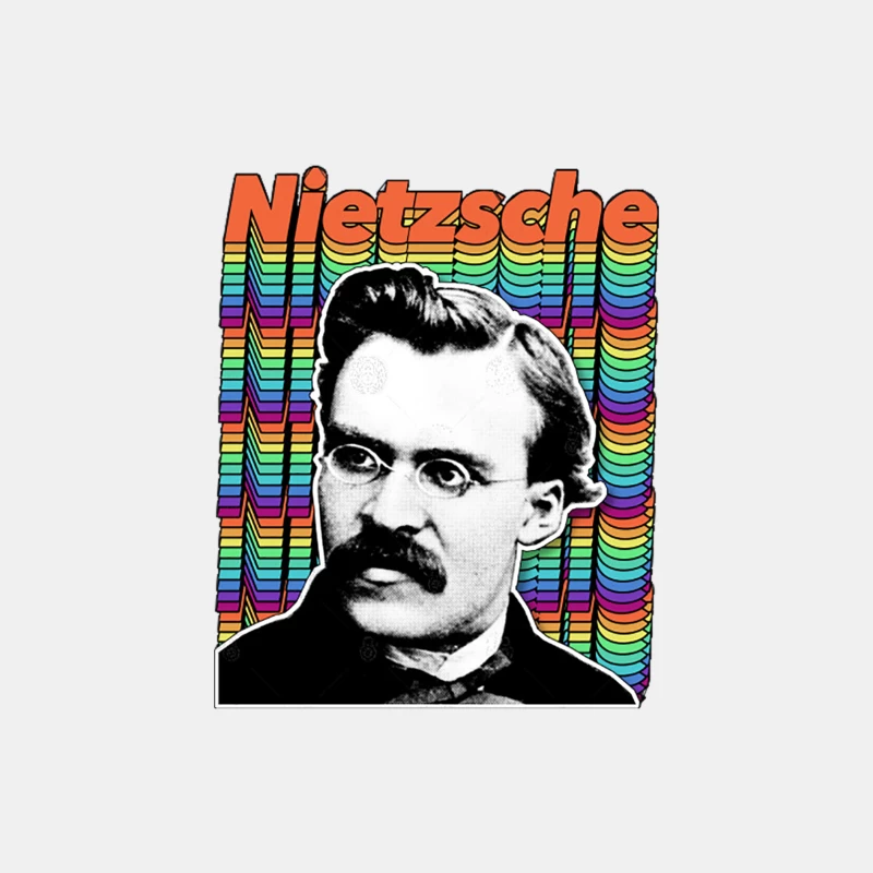 Friedrich Wilhelm Nietzsche Retro Styled Graphic Design Male Tank Top