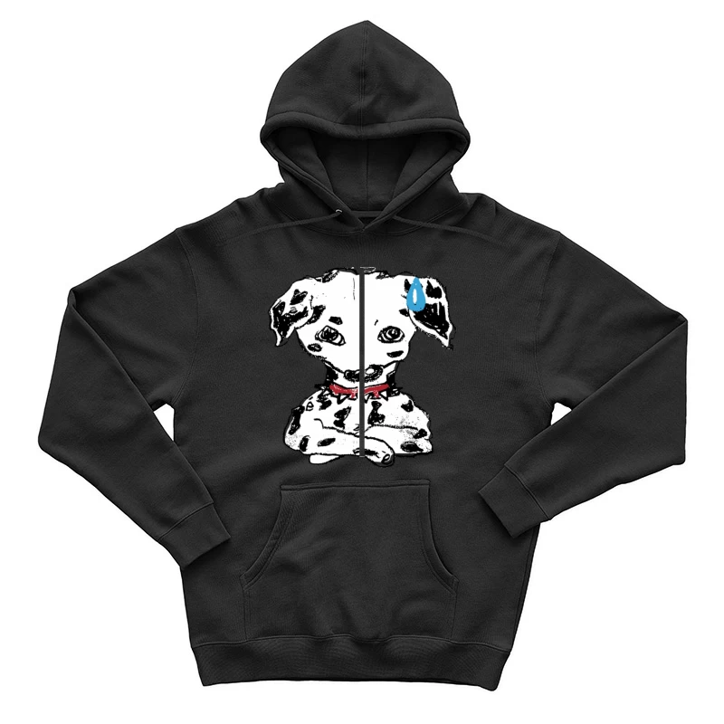 Niedlicher Dalmatiner mit rotem Halsband Herren Pullover Hoodie