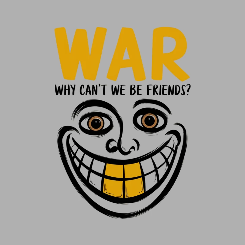 Sarcastic War and Peace Cartoon Design Male Tank Top