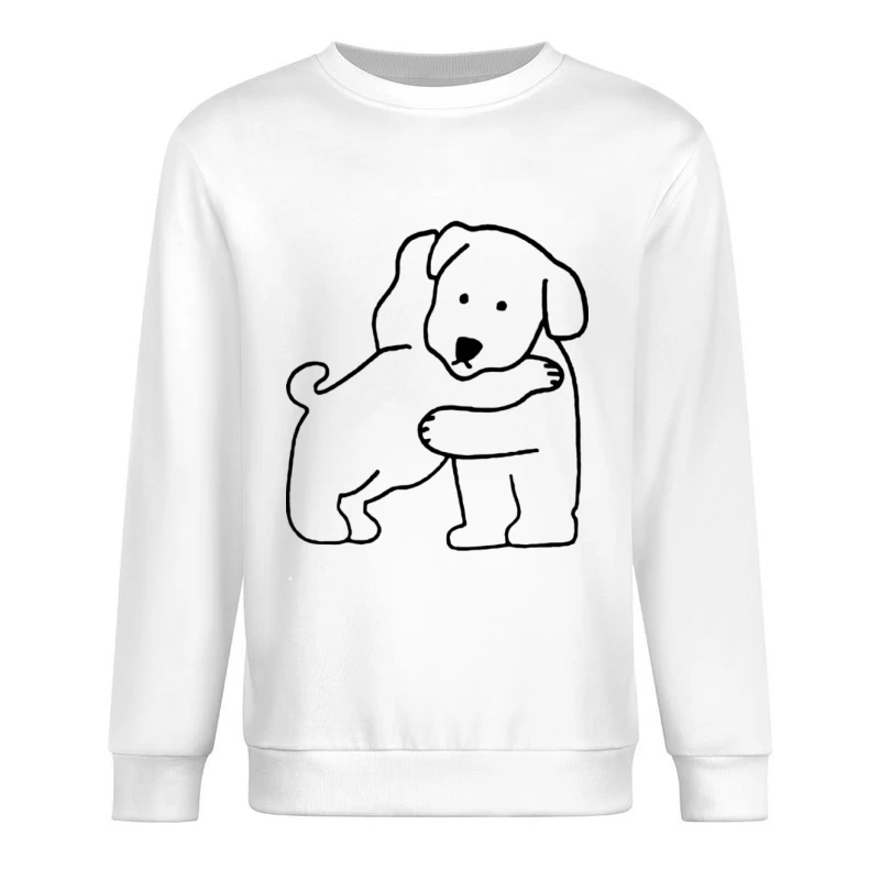 Zwei umarmende Hunde Herren Pullover Sweatshirt